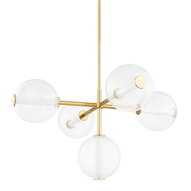Richford 5 Light Oversized Chandelier by Hudson Valley - 5248-AGB