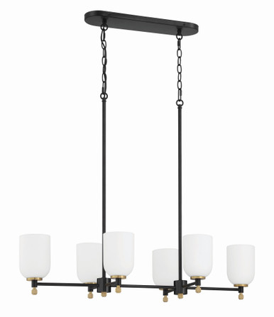 Council 6 Light Island 28.25 Inch Tall and 15 Inch Wide by Craftmade - 60376-FBSB