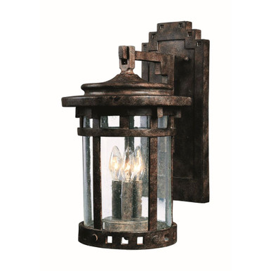 Santa Barbara Vx 3 Light Outdoor Candle Style Wall Lantern by Maxim - 40035CDSE