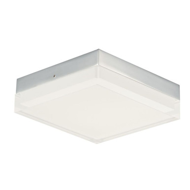 Illuminaire II 15W 1 LED 6.25 Inch Wide Square Flush Mount by Maxim - 57687CLFT
