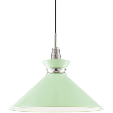 Kiki 1 Light Pendant 15.25 Inches Tall and 18 Inches Wide by Mitzi - H251701L-PN/MNT