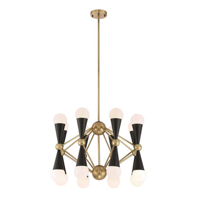 Crosby 16 Light Chandelier 18 x 26 In by Zeev  - CD10299-16-AGB+MBK