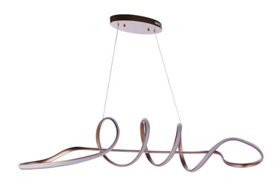 Pulse 33 Watt 1 LED Light Medium Linear Island Pendant by Craftmade - 55770-CHB-LED