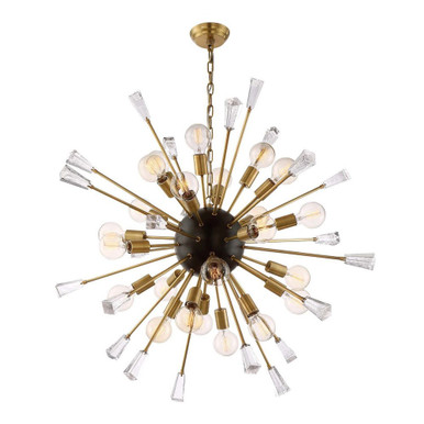 Muse 24 Light Oversized Sputnik Chandelier by Zeev - CD10163-24-AGB+MBK