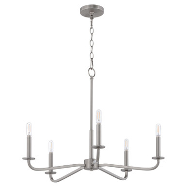 Rutherford 5 Light Chandelier 20.75 Inch Tall and 24.5 Inch Wide by Quorum - 6307-5