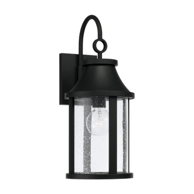 Bridger 1 Light Outdoor Wall Lantern by Capital - 953611BK