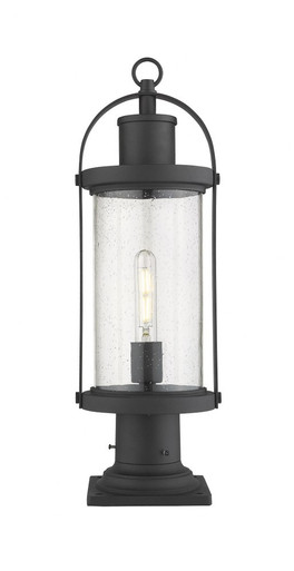 Roundhouse 1 Light Outdoor Pier Mount Light 22.5 x 7.5 In by Z-Lite - 569PHM-533PM-BK