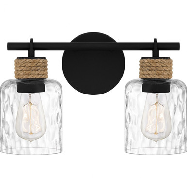 Baltic 2 Light Vanity Light by Quoizel - BTC8614MBK