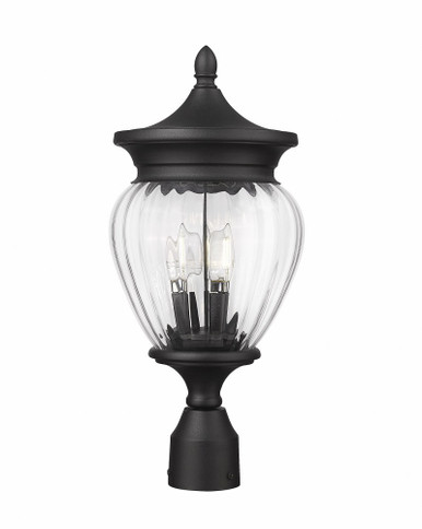 Davina 3 Light Outdoor Post Mount 20.25 x 9 Inches by Z-Lite - 5016PHMR-BK
