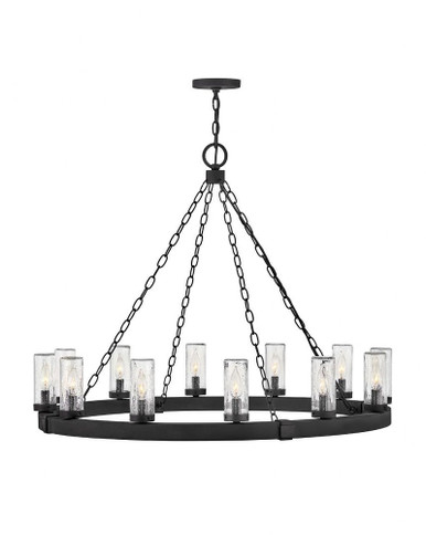 Sawyer 60W 12 LED Light Oversized Outdoor Pendant by Hinkley - 29207BK