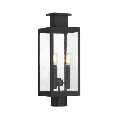 Ascott 3 Light Outdoor Post Lantern 18.75 x 6.5 In by Savoy House - 5-828-BK