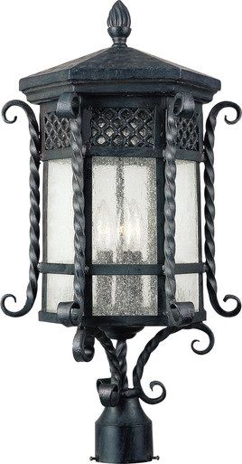 Scottsdale 3 Light Outdoor Pole/Post Mount 12.5 x 25.5 inches by Maxim  - 30121CDCF