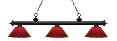 Riviera 3 Light Island/Billiard 14.25 Inch W by 14.25 Inch H by Z-Lite - 200-14RS