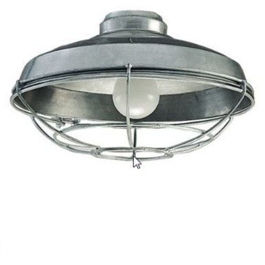 One Light Outdoor Wire Cage Ceiling Fan Kit by Craftmade LK984FB - LK984FB