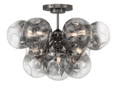 Neveh 12 Light 27.63 Inch Wide Semi Flush Mount by Minka Metropolitan - N5363-605