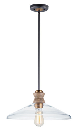 Nelson 1 Light Medium Pendant by Maxim - 10100CLWOAB