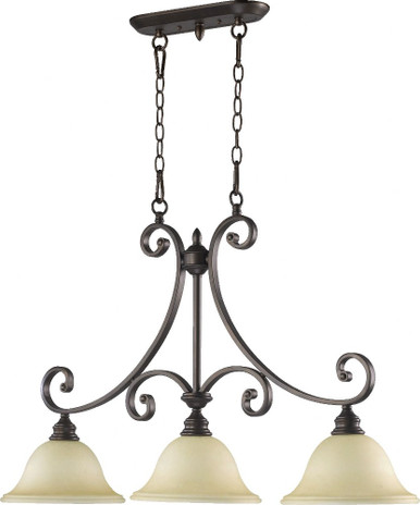 Bryant 3 Light Small Linear Island Pendant by Quorum - 6554-3