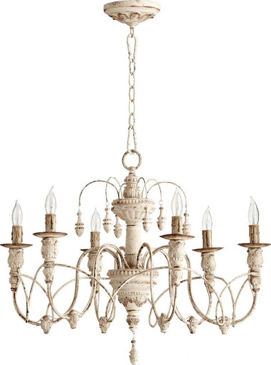 Salento 6 Light Medium Candle Style Chandelier by Quorum - 6016-6-70