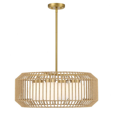 Pastis 4 Light Pendant 9.5 Inch Tall and 24 Inch Wide by Savoy House - 7-2041-4-322