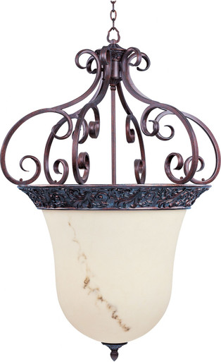 Apollo 6 Light Oversized Foyer Pendant by Maxim - 2221WHGB