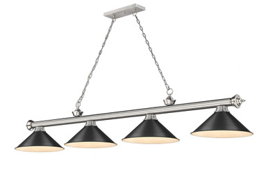 Cordon 4 Light Billiard 14 x 14 Inch by Z-Lite 2306-4BN-MB15 - 2306-4BN-MB15