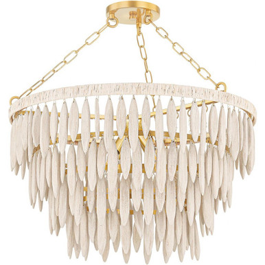 Tiffany 4 Light Medium Chandelier by Mitzi - H805804-AGB