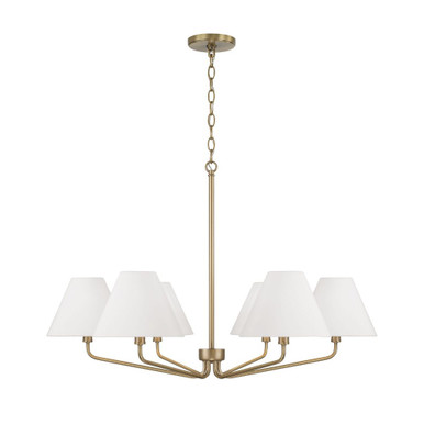 Chadwick 6 Light Chandelier 22.25 Inch Tall and 34 Inch Wide by Capital - 456661