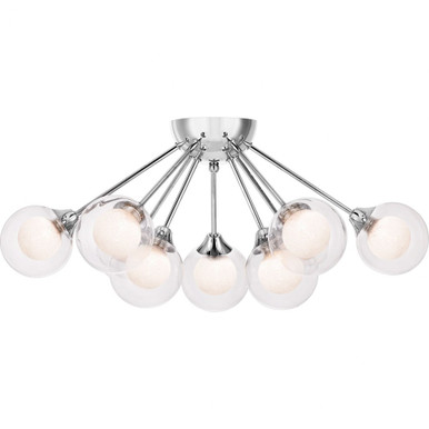 Spellbound 9 Light 23 Inch Wide Semi Flush Mount by Quoizel - PCSB1722C