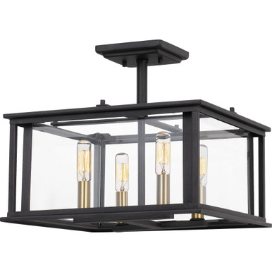 Citadel 4 Light 14 Inch Wide Semi Flush Mount by Quoizel - CDL1714EK