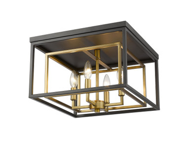 Euclid 4 Light 15 Inch Wide Flush Mount by Z-Lite - 457F-CH-MB7U