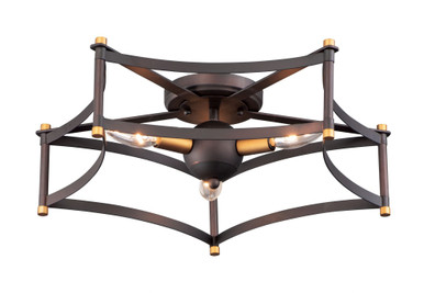Wellington 3 Light 19.75 Inch Wide Flush Mount by Maxim - 13590OIAB