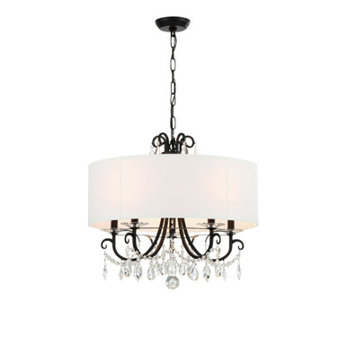 Othello 5 Light Chandelier 21 Inches Tall and 24 Inches Wide by Crystorama - 6625-MK-CL-MWP