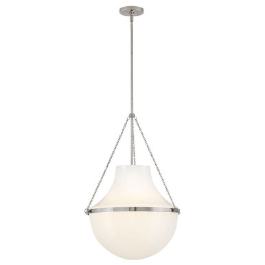 Collins 12W 1 LED Large Pendant 27.75 Inch Tall and 20 Inch Wide by Hinkley - 46894PN