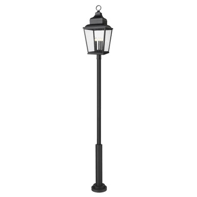 Raphael 5 Light Outdoor Post Mount 135.25 Inch and 18 Inch Wide by Z Lite - 5029PHXXLR-5010P-BK