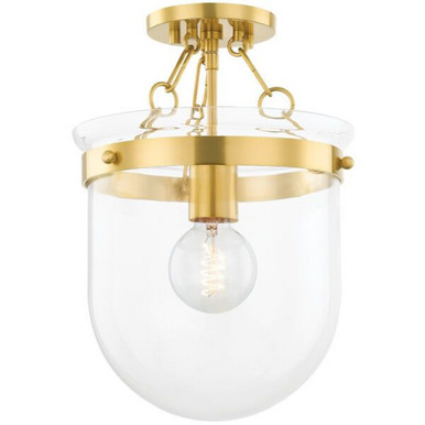 Dunbar 1 Light 10.5 Inch Wide Semi Flush Mount by Mitzi - H763601