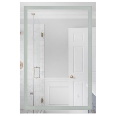 Meredith 27W 1 LED Rectangle Illuminated Mirror 24 Inch Wide by Craftmade - MIR2409RT-W3C