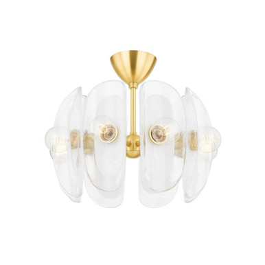 Hilo 8 Light 22 Inch Wide Semi Flush Mount by Hudson Valley - 9122-AGB