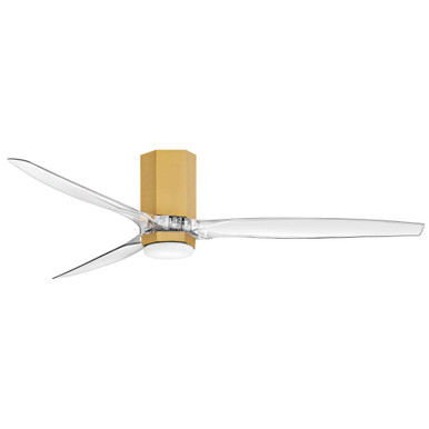 Facet 3 Blade Flush Mount Ceiling Fan with Light Kit 60 Inch W by Hinkley - 905860FHB-LDD