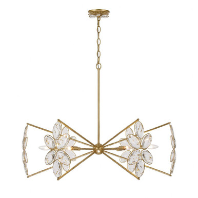 Marbella 6 Light Chandelier 28.25 Inch Tall and 36 Inch Wide by Savoy House - 1-4529-6-221