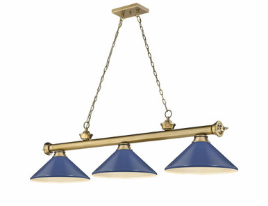 Cordon 3 Light Billiard 14.5 x 14 Inch by Z-Lite 2306-3RB-MNB - 2306-3RB-MNB