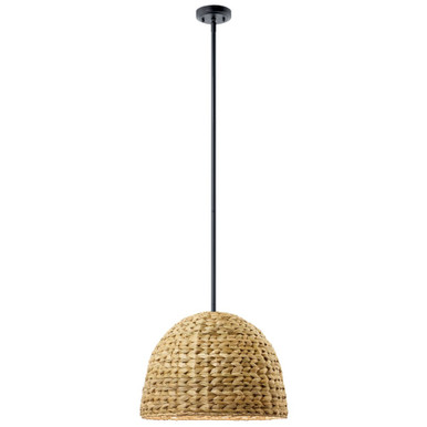 Raffiana 1 Light Large Pendant by Kichler - 44399BK