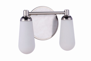 Riggs 2 Light Vanity Light 9.5 Inch Tall by Craftmade - 13112BNKPLN2