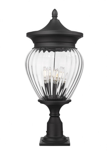 Davina Four Light Outdoor Pier Mount 27.25 x 12 Inches by Z-Lite - 5016PHBR-533PM-BK
