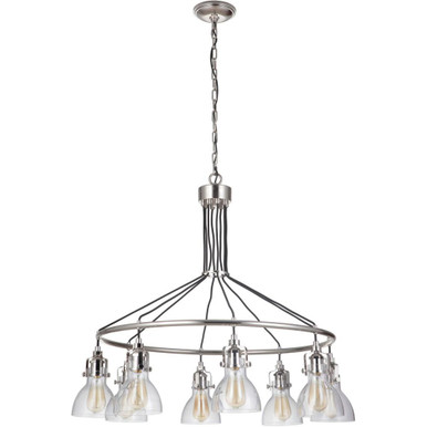 State House 8 Light Chandelier 34.84 Inch and 37.44 Inch Wide by Craftmade - 51228-PLN