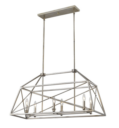 Trestle 6 Light Mini Pendant by Z-Lite - 447-36AS