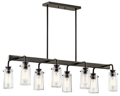 Braelyn 8 Light Small Linear Chandelier by Kichler - 43457