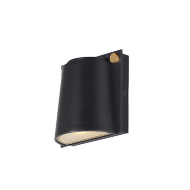 Rivet 8W 1 LED Light Outdoor Wall Lantern by Maxim - 42120BKAB