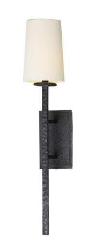 Anvil 1 Light Candle Style Wall Sconce with Shade by Maxim - 30301NI/SHD309