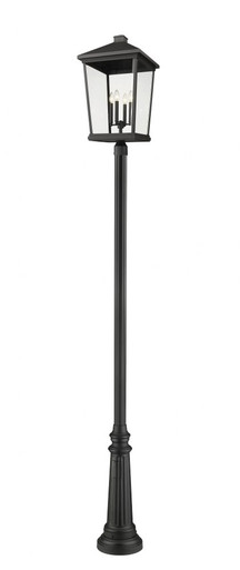 Beacon 4 Light Outdoor Post Mount 125.5 x 16 Inches by Z-Lite - 568PHXXLR-511P-BK