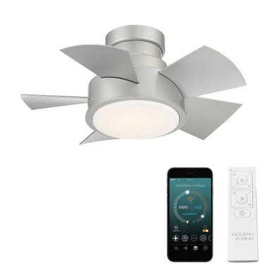 Vox 5 Blade Flush Mount Ceiling Fan with Light 26 Inch W by Modern Forms - FH-W1802-26L